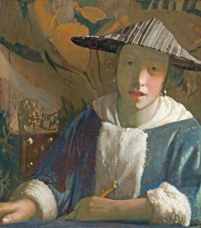 Young Girl with a Flute, c.1665-70 by Jan Vermeer van Delft